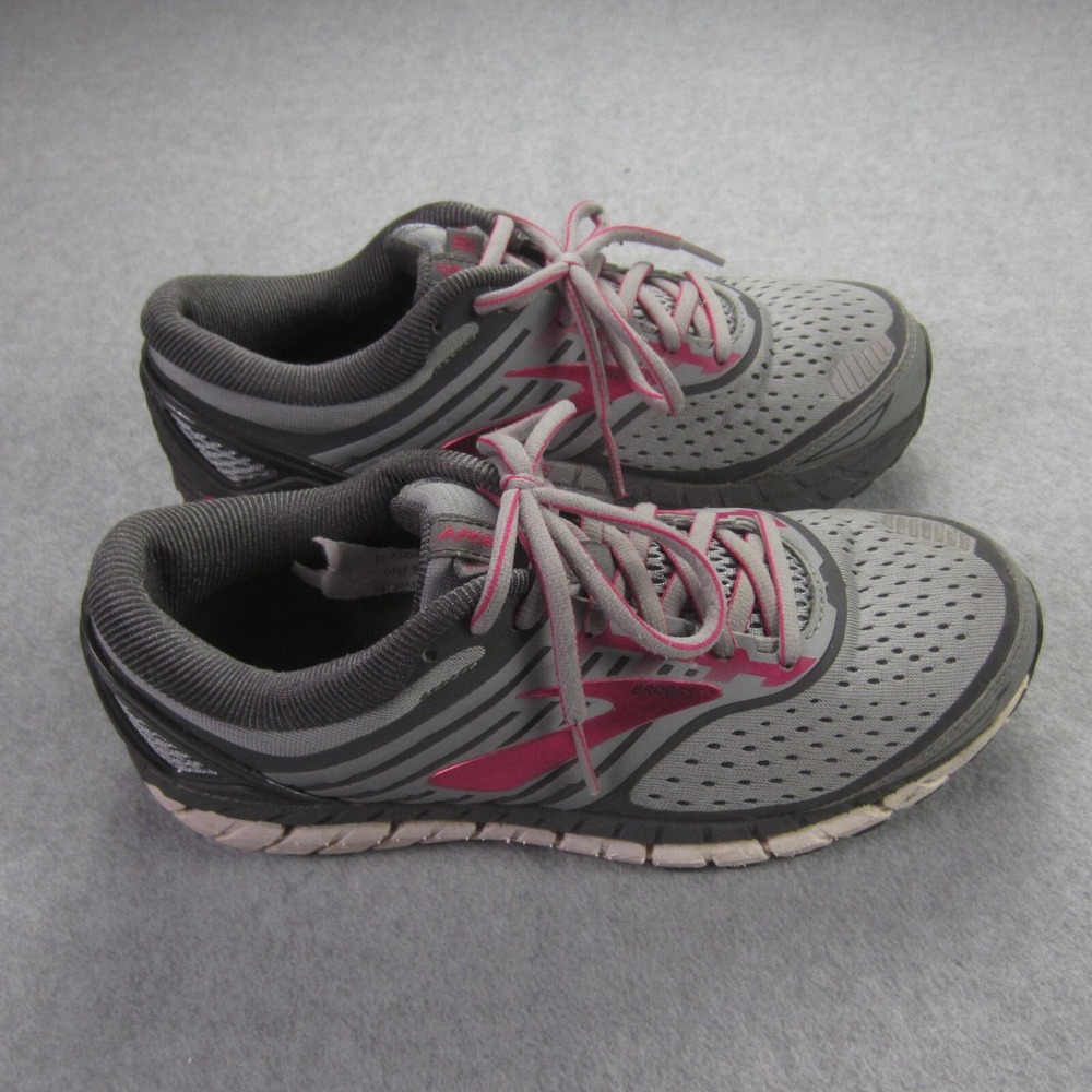 Brooks Ariel 18 Womens Size 9 B Running Shoes Gray‎ Pink 1202711B091 Athletic